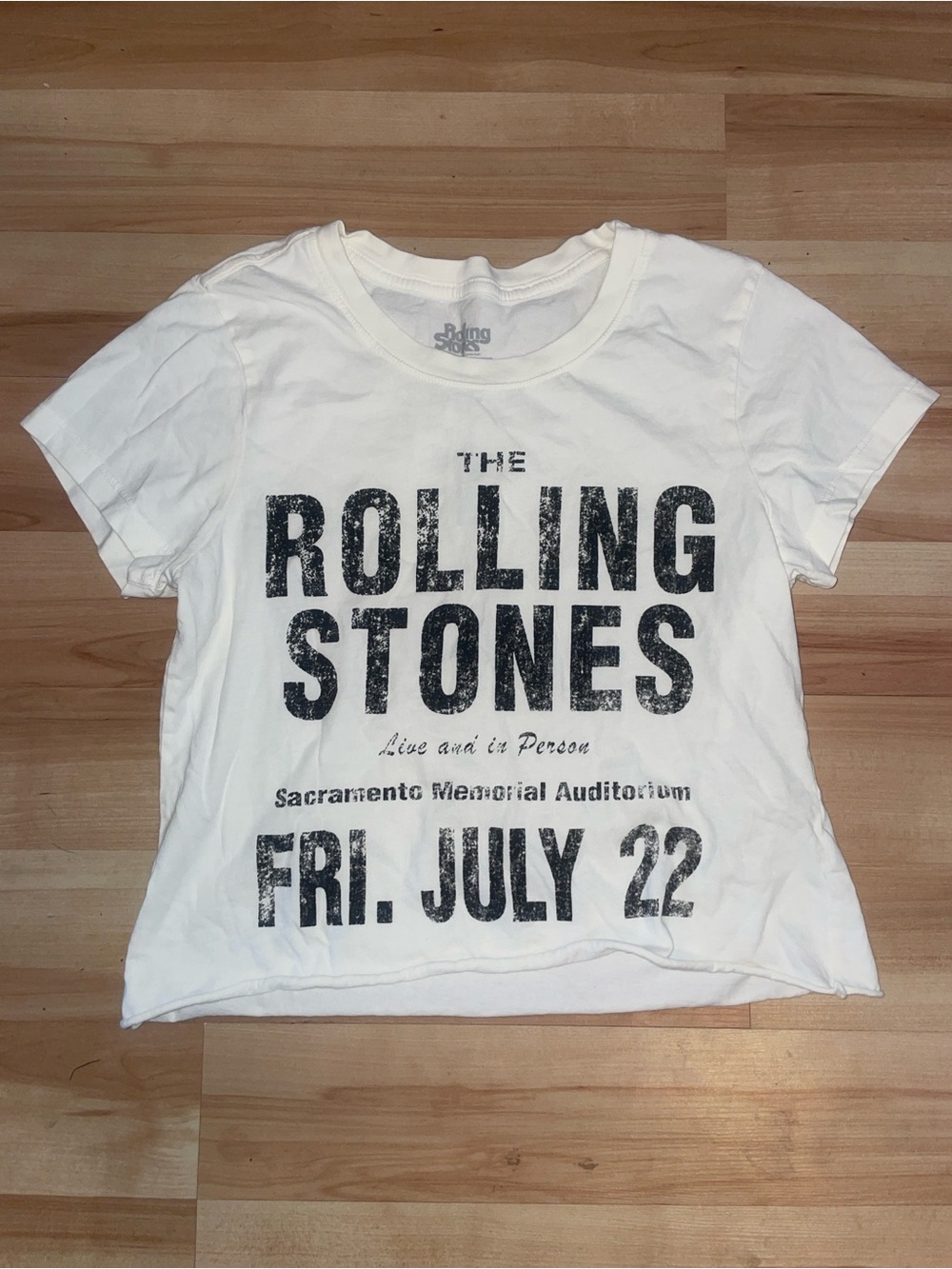People of leisure Rolling Stones cropped baby t-shirt size medium
